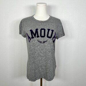 Zadig & Voltaire Walk Amour T-Shirt - Gray - Size XS